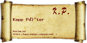 Kepp Péter névjegykártya